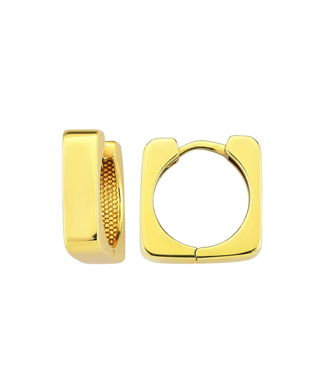 9CT Y/G SQUARE HUG 4mm/10mm